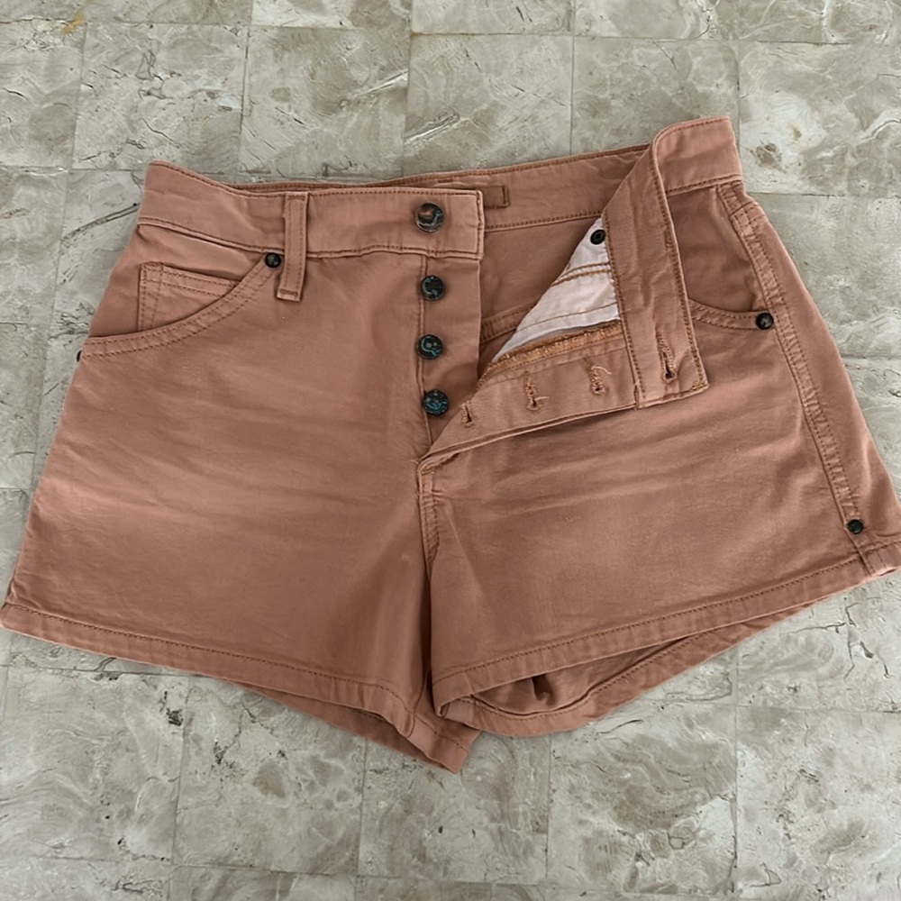 Joe’s The Wasteland High Rise Short Women's Button Fly Denim Tan Shorts Size 24